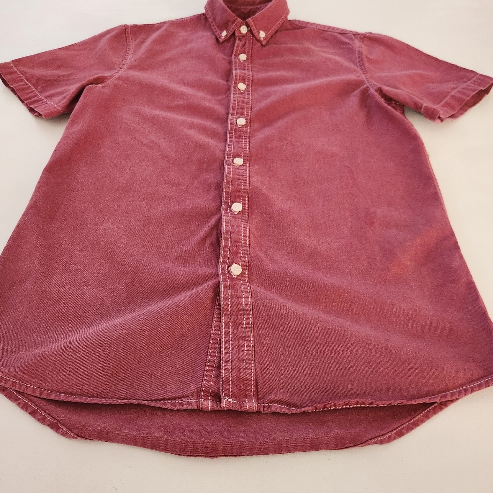 Topman burgundy Shortsleeve Button-down Shirt - Picture 7 of 10
